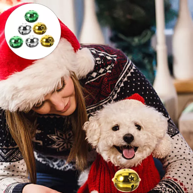 6 piezas Collares para mascotas Campanas de Navidad Christmas Bells Charme