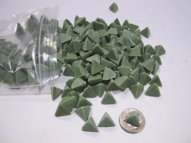 Otec Green triangle Plastic Tumbling Polishing de-burring Media 10MM 1 Pound.
