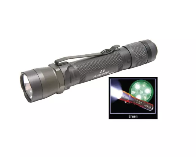 Surefire A2 Aviator Flashlight A2-HA GN Green NIB