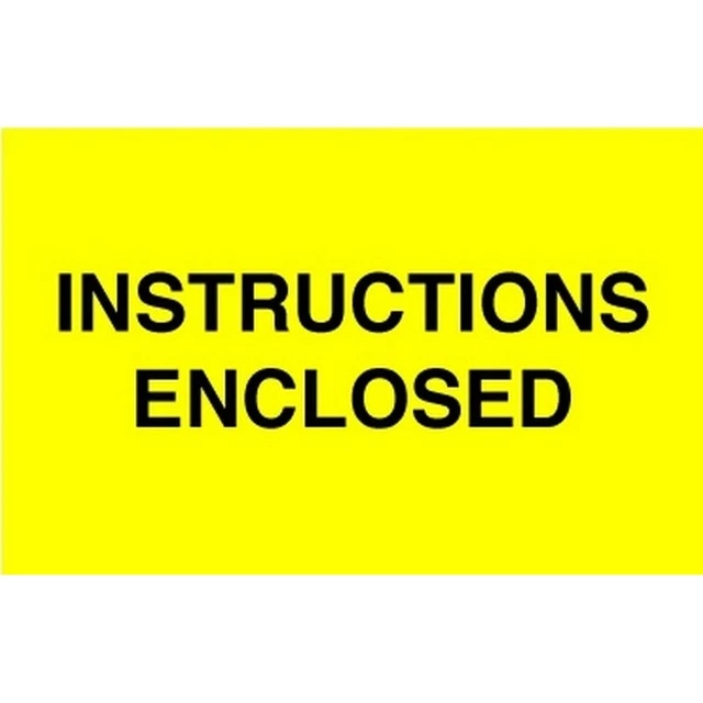 3" x 5" Instructions Enclosed Labels (500 per Roll)