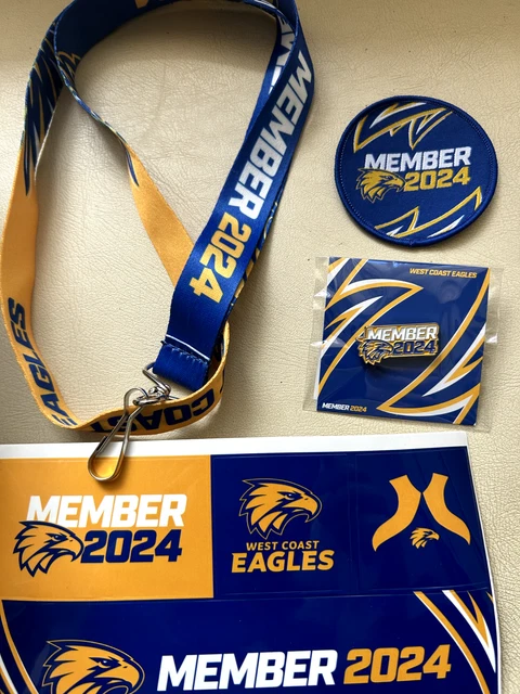 WEST COAST EAGLES 2024 Membership Pin + Badge + Lanyard + Member