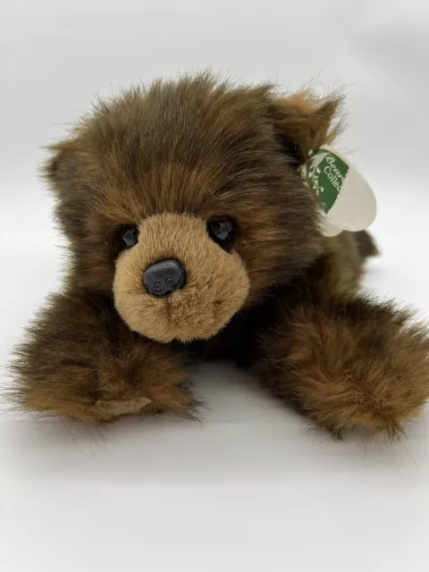 Bearington Bears 14inch Brown Grizzly Bear Cub Plush Laying Down With Tags