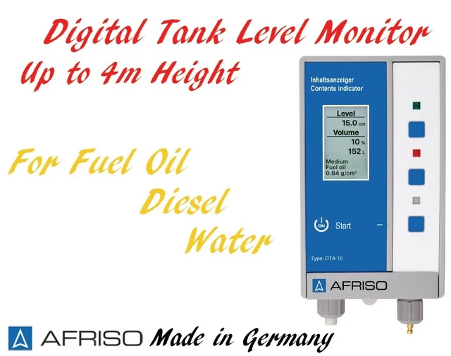 DIGITAL WATER FUELOIL Diesel Tank Level Gauge Monitor Meter Indicator ...