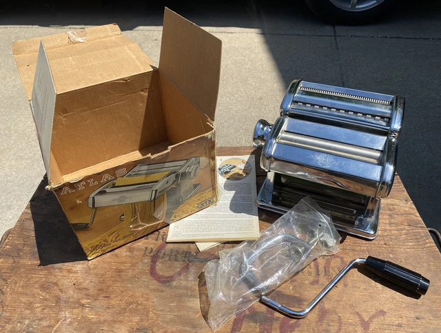 Vintage Marcato OMC Atlas Model 150 Pasta Noodle Maker Machine with Box Italy