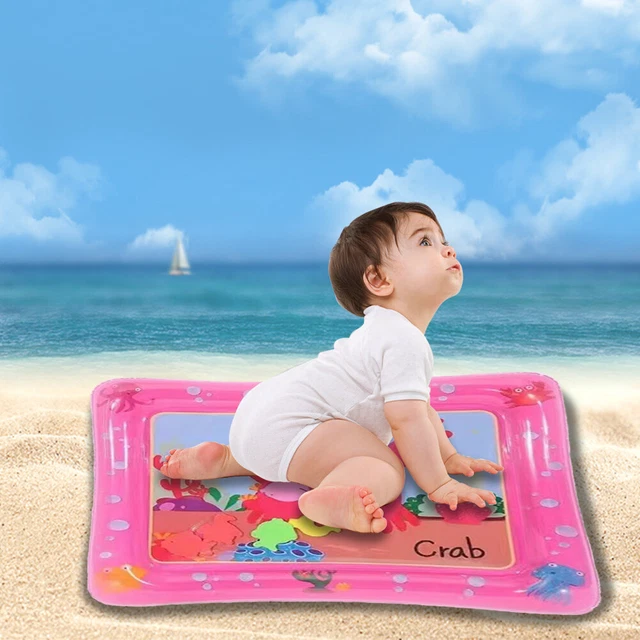 Animal Water Mat PVC Baby Water Play Mat Double Edge for Activity (Crab) 3