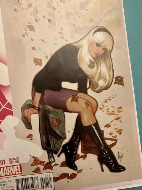 SPIDER-GWEN #1 1:100 ADAM HUGHES variant 1st print MARVEL 2015 NM/VG 2