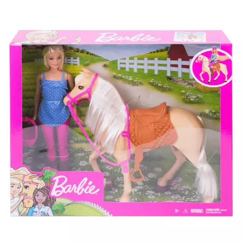 Barbie Pferd & Puppe