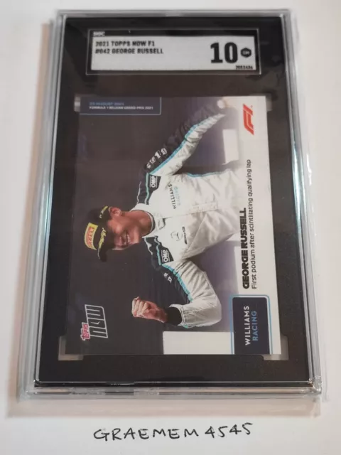 George Russell Topps NOW Formula 1 F1 2021 #42 First Podium SGC 10 MINT Like PSA