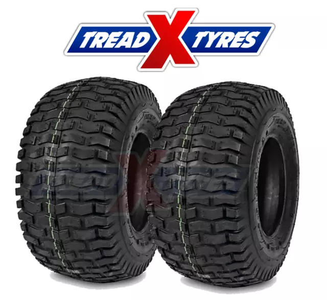 Two New 20x10.00-8 4 Ply Deli Tyres Lawn Mower / Golf Buggy / Tractor / Turf