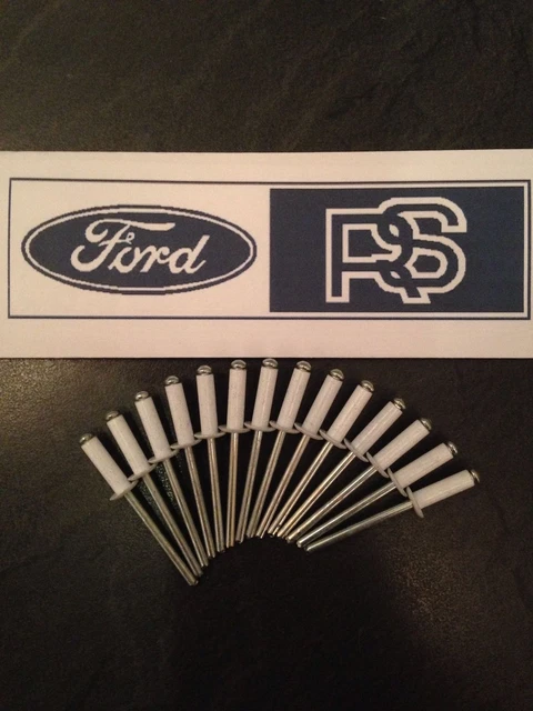 * 50 X Ford Escort Rs Turbo White Bodykit Body Kit Rivets * £15.99 ...