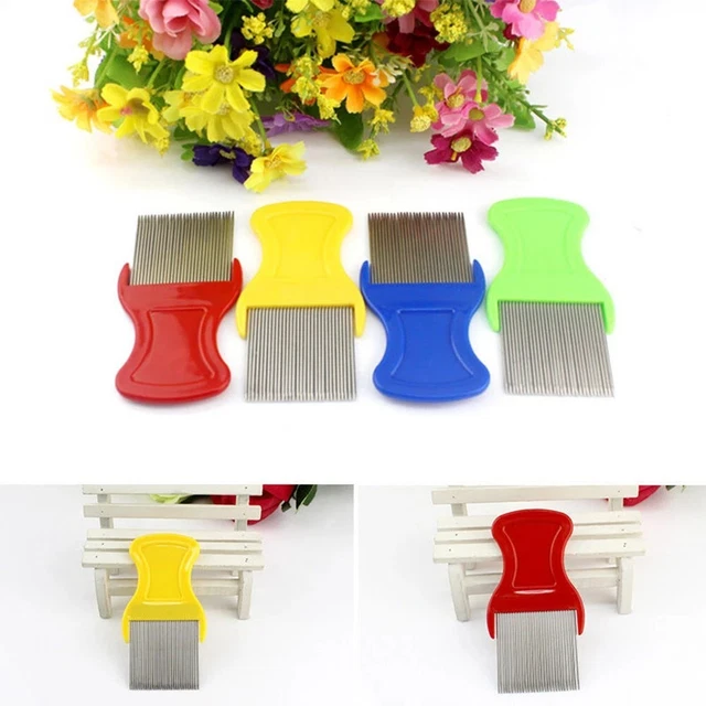 Handle Ultra Fine Nit Lice Egg Comb Metal