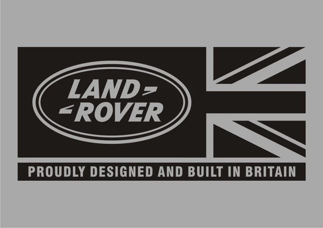 LAND ROVER PROUDLY Designed and Built in Britain Decal Sticker Wing UK ...