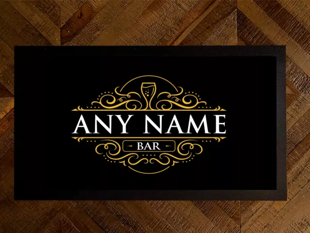 Personalised bar runner mat - Beer Gold Label Home Bar runner beer mat B8