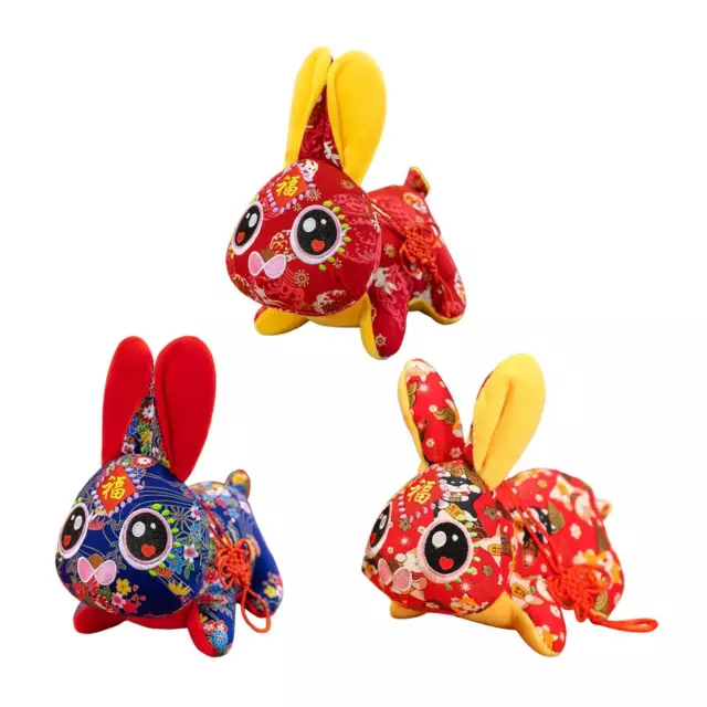 Mignon Nouvel An Chinois Lapin En Peluche Jouet Lapin Poupée Décoration Fête