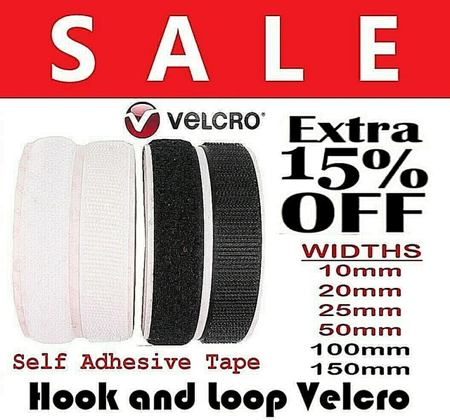 VELCRO® BRAND PS14 STICKY BACK STRIPS SELF ADHESIVE STICK ON HOOK