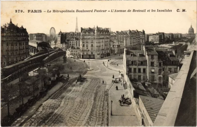 CPA PARIS 15e Le Metropolitain Bd Pasteur Avenue de Breteuil (1249270)
