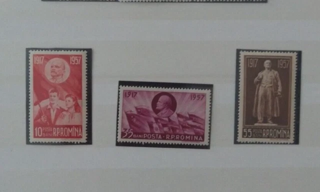 Rumänien 1957 40 Jahre Oktoberrevolution MiNr1674-1676 **/MNH/Postfrisch