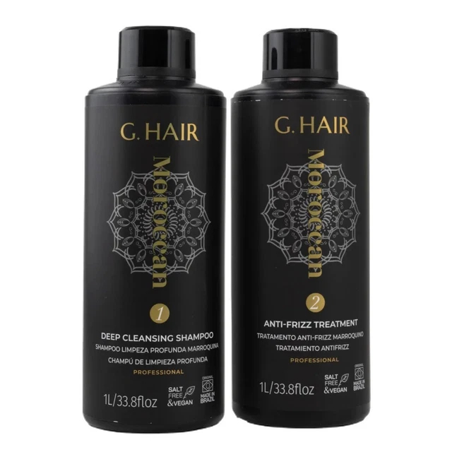 Kit Brésilien Traitement Kératine G.Hair 3 X 1 Litre - Lissant Anti-frisottis - Neuf (2027)