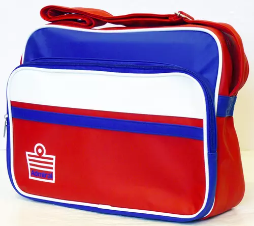 Admiral 'ENGLAND 82' Retro Indie Mod Football Airliner Shoulder Bag in Red