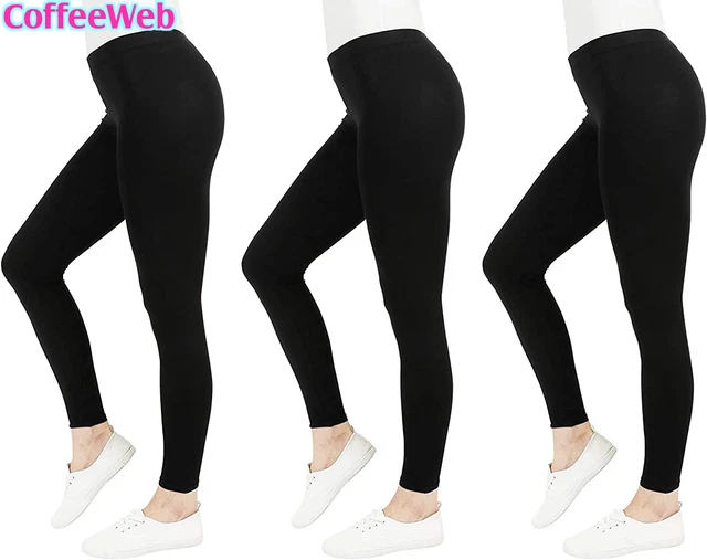 FM London (Pacchetto Da 3) Leggings Donna - Leggins Opachi per Donna - Aderenti 2