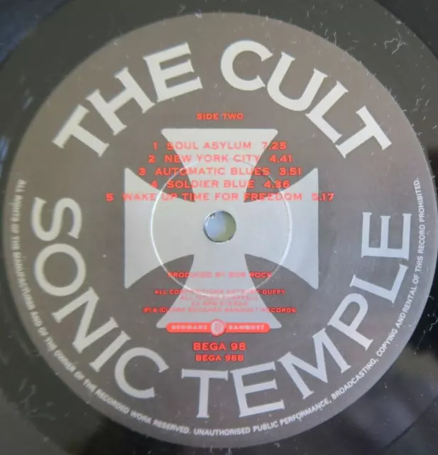 THE CULT Sonic Temple 12'' vinyl Lp 1st UK England Beggars Banquet BEGA