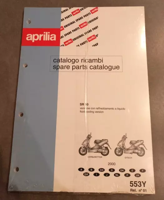 Catalogo Ricambi Aprilia Sr 50 '00 Cod 553Y Rif N°01 Ultimo Pezzo