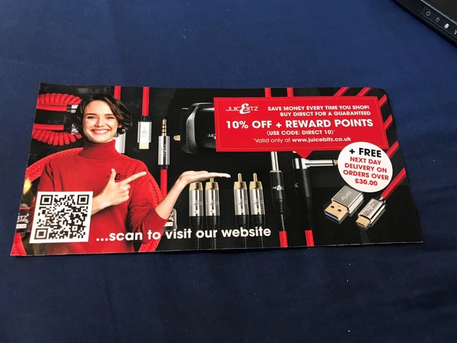 JuicEBitz 10% Off + Reward Points voucher - cables, chargers, adaptors etc.