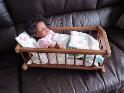 Berceau Ancien En Bois A Bascule Pour Bebe Eur 50 00 Picclick Fr