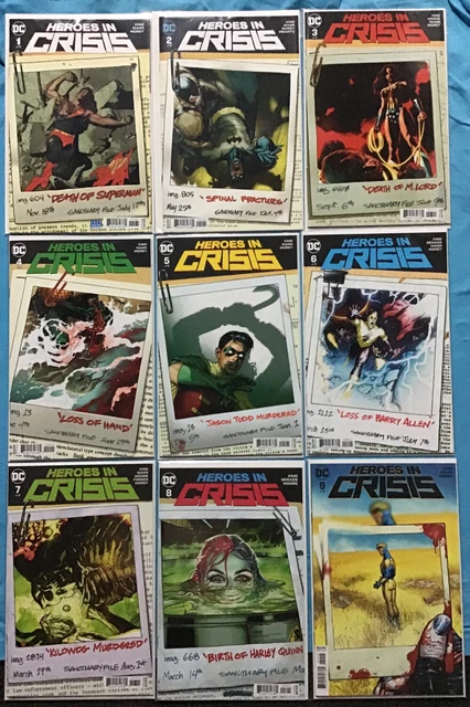 DC Comics Heroes In Crisis 1 2 3 4 5 6 7 8 9 (1-9) Set Variant Cover Series NM