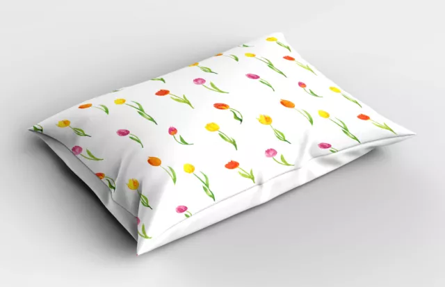 Vistoso Funda de Almohada tulipanes país