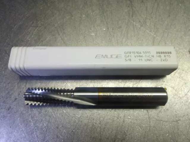 Emuge 5/8-11 UNC 4 Flute Carbide Thread Mill 1/2" Shank GFR15106.5015 (LOC2019A)