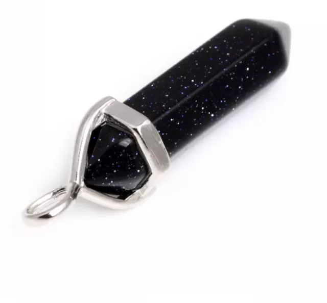 Crystal Necklace Gemstone Pendant Natural Chakra Stone Energy Healing with Chain 7