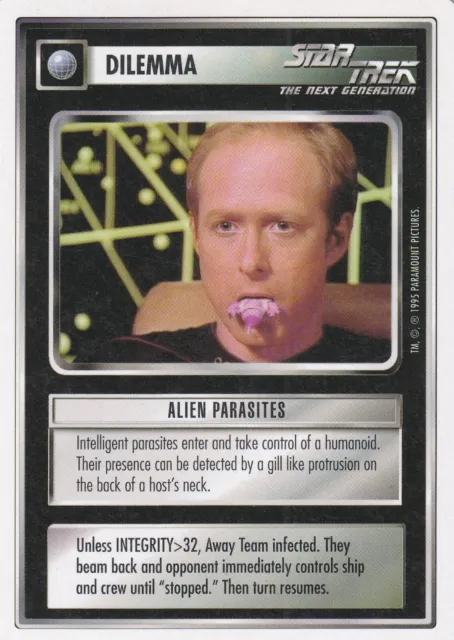 1995 Star Trek TNG CCG Dilemma Alien Parasites (Good)
