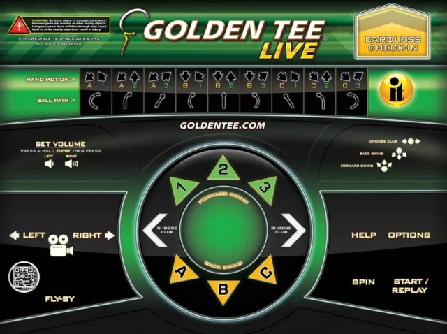 Golden Tee LIVE CPO - Control Panel  Overlay - CPO -
