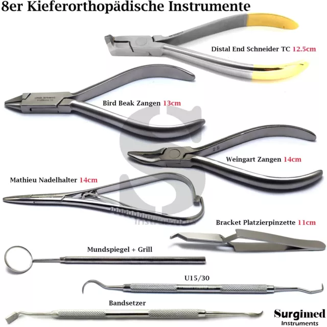 Zahntechnik KFO Drahtbiegezangen Distal Schneider Bandandrücker Klemmpinzette CE