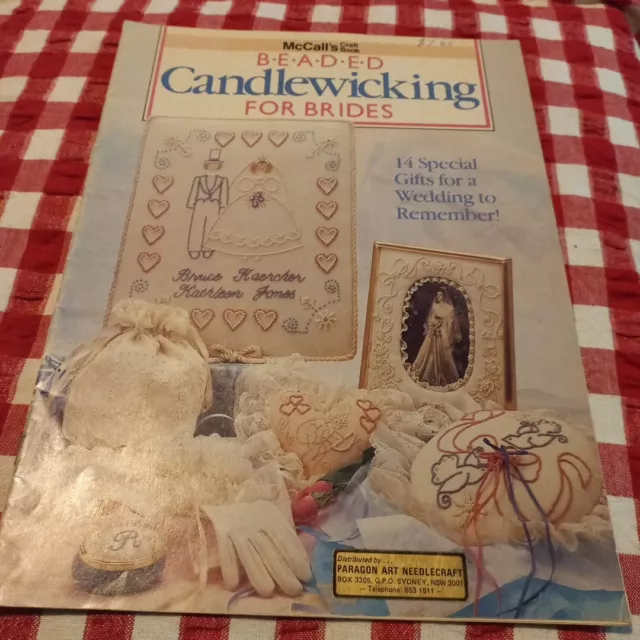 😇 McCalls Beaded Candlewicking For Brides Pattern Book 16 Pages Wedding Knots