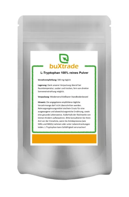 100 g | Tryptophan Pulver | Tryptophane | L-Tryptophan | Buxtrade | 0,1 kg