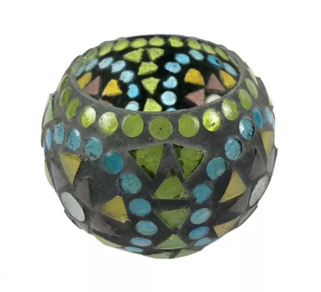 Multicolor Mosaico Votiva Té Luz Vela Soporte Para Diwali Decoración i31-87