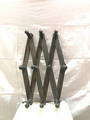 Antique vintage old rosewood wooden cloth & coat hanger stand stretch type b-55