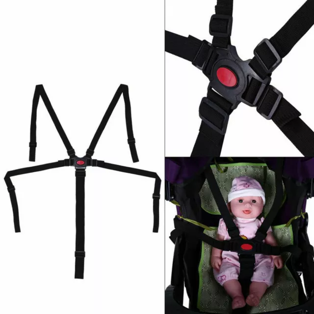 Baby Infants 5 Point Harness Stroller High Chair Pram Buggy Car Safe Belt Strap