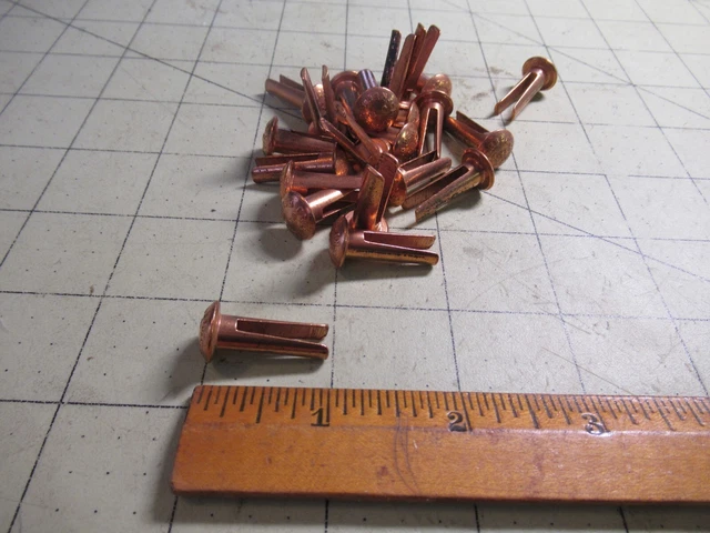 J-14 Jumbo Crescent Rivet Split Coppered Bifurcated Vintage Belts Antique 25 Pcs