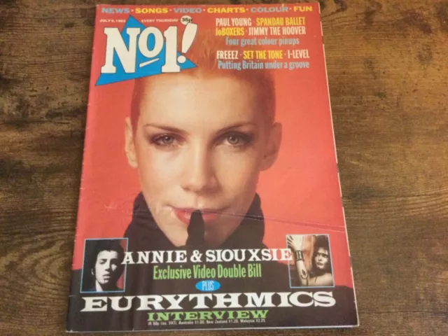 No1 Music Magazine July 1983- Annie Lennox, Paul Young, Jo Boxers,Spandau Ballet