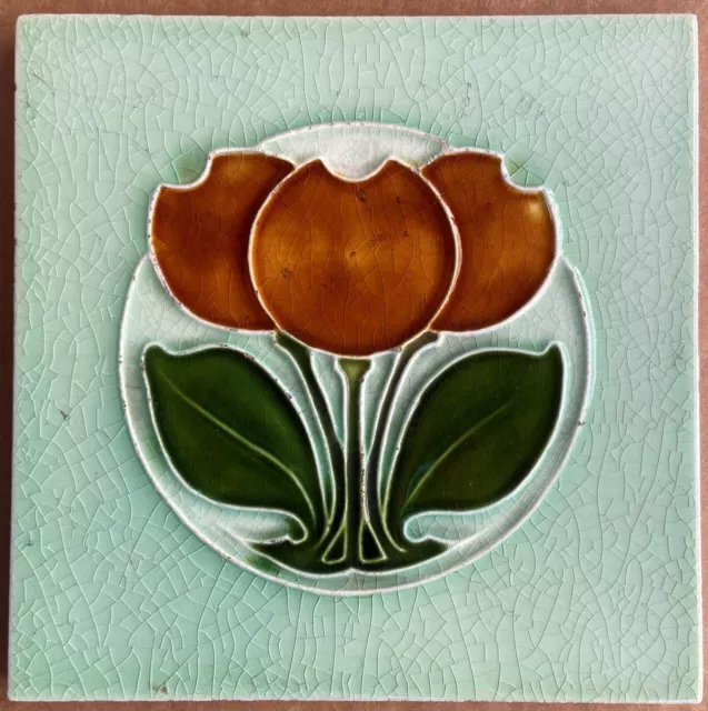 Alfred Meakin - Antique Art Nouveau Majolica Tile C1900