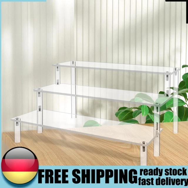 Acrylic Toy Figures Desktop Showcase Clear 4 Tier 30CM for Decorating/Organizing
