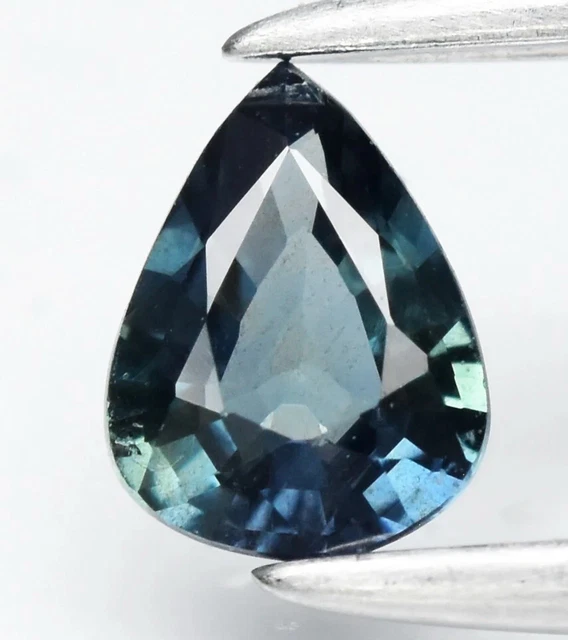RARE !! SAPHIR BLEU VERT D'AUSTRALIE : 3.8 mm x 3 mm ★★ p460 RARE !! SAPHIR BLEU VERT D'AUSTRALIE : 3.8 mm x 3 mm ★★ p460