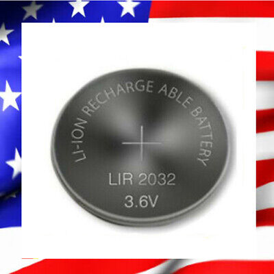 ION Pile Bouton LIR2032 Li-ion Rechargeable 3.6V LIR 2032 Batterie Battery cell Accu 