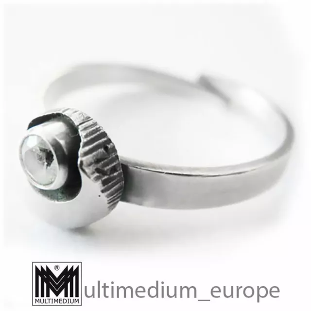 Silber Ring Sten & Laine Turku  Finland signiert Finnland Berg kristall 925