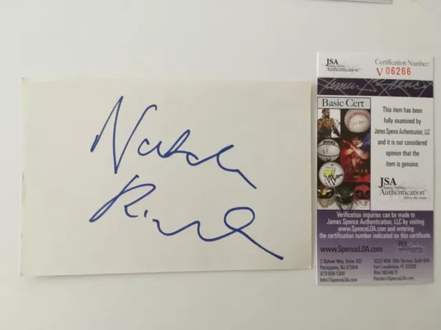 Natasha Richardson Signed Autographed 4x6 Card JSA Certified