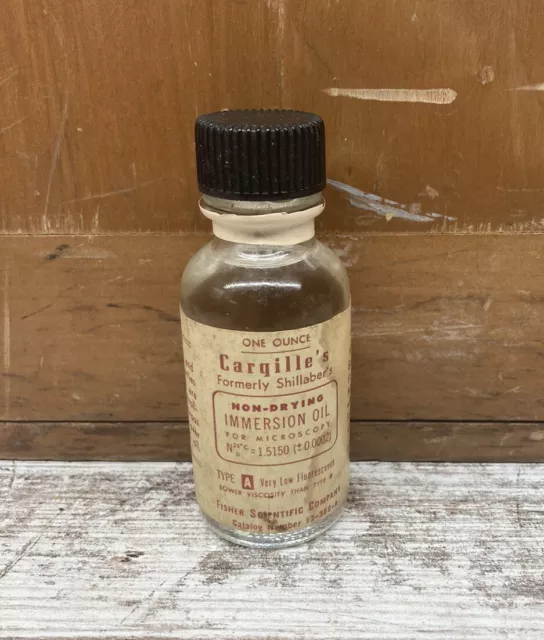 Vintage Cargille's Type A Non-Drying Immersion Oil 1oz