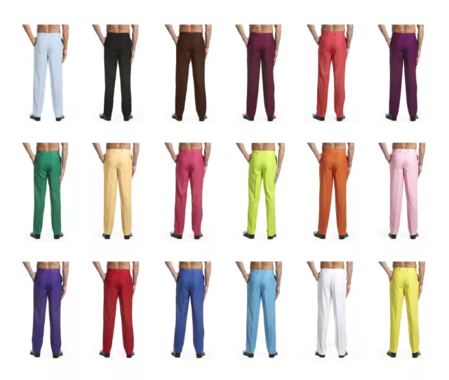 Pantalones de vestir para hombre CONCITOR frente plano holgado enorme selección colores lisos 2